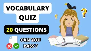 English Vocabulary Quiz: 20 English Words for Everyday Life | Intermediate Level | Learn English