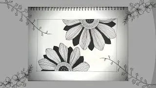 Floral line art designs | How to draw a flower | Simple floral drawing | How to draw