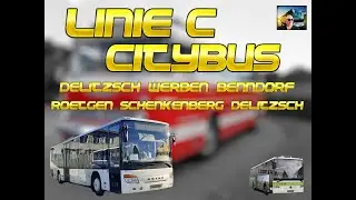 Mitfahrt auf Citybus Linie C Delitzsch - Werben - Benndorf - Rötgen - Schenkenberg - Delitzsch