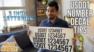 USDOT (DOT) Number Registration Decal Sticker Regulations | USDOT Truck Lettering DOT for Compliance
