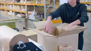 Honeycomb paper wrap & dispenser - Sustainable alternative to plastic bubble wrap | Omni Group