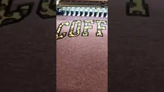 Coffee Appliqu&eacute; Embroidery on a Sweatshirt