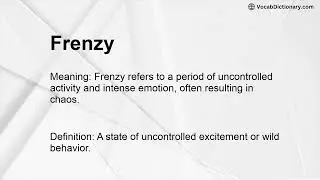 Frenzy Meaning