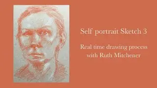 Self Portrait sketch 3 by Ruth Mitchener. Drawing process in real-time.