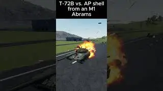 T-72B vs. AP shell from M1 Abrams #brickrigs #warthunder #m1abrams