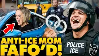 INSTANT REGRET: Suburban Lib Karen Attacks ICE, Burst Into TEARS, Shaking When ICE Fights Back...