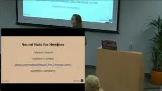Neural Nets for Newbies by Melanie Warrick (May 2015)