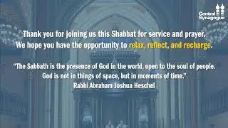 Saturday Morning Shabbat Service, Central Synagogue - November 8, 2025