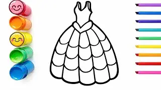 How To Draw a Dress 👗 | Easy Step by Step  Drawing