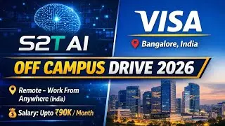 S2T AI Off Campus Drive 2026 🔥 | Remote Jobs | Salary Upto ₹90K | VISA Recruitment 2026 |