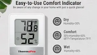 ThermoPro TP49 Digital Hygrometer Indoor Thermometer Humidity Meter Room Thermometer