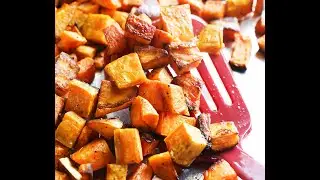 Oven Roasted Sweet Potatoes Recipe - Try This Simple & Savory Side! - by Pip and Ebby