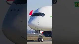 ✈️ Airbus A350 XWB 🤯 |  Sleek Brazilian Beauty on the Runway 🇧🇷 |#shorts ✨#ytshorts