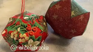 English Paper Piece Ornament Using 12 Diamonds EPP