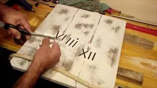 como hacer un reloj de madera vintage