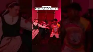 Speed tries the traditional Lithuania dance 💃 #ishowspeed #speed #speedclips #lithuania