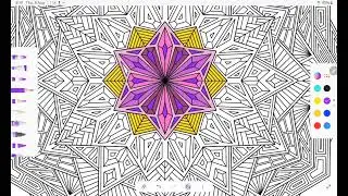 Relaxing Mandala Art Coloring Tutorial | Step-by-Step Guide for Mindfulness & Creativity #art