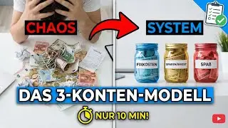 Organisiere dein Geld in 10 Minuten! Das 3 Konten System 🏦✅ Nie wieder pleite #finanzen