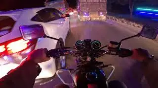 Thrilling Riding Bike at Night 4K POV Ride | Streets Of Pakistan 🇵🇰 |  Islamabad Highway | 2022