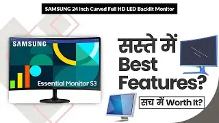 SAMSUNG 24 inch Curved Full HD LED Backlit Monitor Review in Hindi | Features