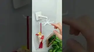 Rotating Folding Hook Self-Adhesive Wall Mounted Utensil Hanging Rotary Hook Rack || #shorts