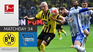Borussia Dortmund - Hertha Berlin 2-1 | Highlights | Matchday 34 &ndash; Bundesliga 2021/22