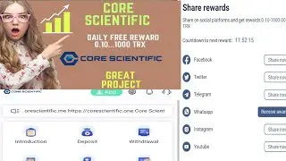 Daily free withdraw from core scientific Deposit & earn make more money with free reward by kyctips