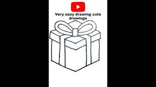 how to draw beautiful gift box drawing easy cute gifts #drawing #painting #gift #shorts #rainbow