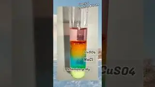 Amazing NaCl + CuSO₄ + KI Chemical Reaction | Chemistry Shorts #shorts #shortfeed #experiment