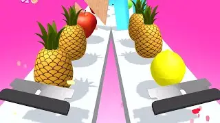 Slicer Runner Game! Satisfying and relaxing ASMR slicing video