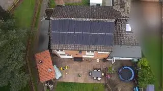 Drone Roof Inspection with Solar Panels