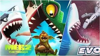 Hungry shark evo vs hungry dragon vs hungry shark world