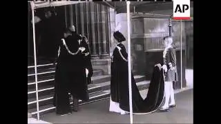 MASSED BANDS AT HOLYROOD HOUSE, QUEEN AT THISTLE CEREMONY and FETTES COLLEGE