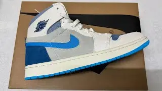 Air Jordan 1 Zoom CMFT 2 Dark Powder Blue (UNBOXING-ONFEET)