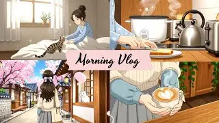 Cozy Morning with a Korean Girl |  Ghibli-Style Lifestyle Vlog  #ghibli #anime #vlog #animation 