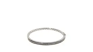 0.5ct Colored   White Diamond Hinged Bangle Bracelet
