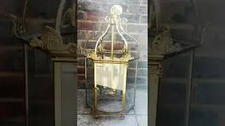 Antique regency style brass lanterns