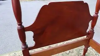 Solid Mahogany Twin Size Canopy Bed