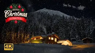 Beautiful Relaxing Christmas Songs & Music 🎄Cozy Festive Snow Scene