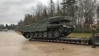Unloading a Leopard Tank!