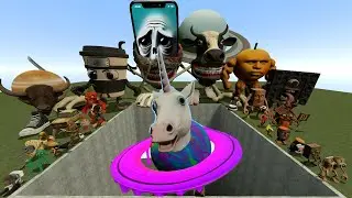 Итальянские мемы с ИИ Brainrot против боссов Magic Unicornanus в Giant Pit | Garry's mod