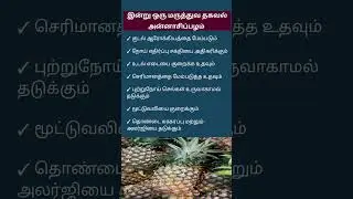 7 Benefits of pineapple | அன்னாசி பழத்தின் அசரவைக்கும் 7 நன்மைகள் | Tamil health library