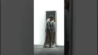 I asked AI to recreate the walking-through-a-mirror illusion 👀 #illusion #magic #shorts #ai