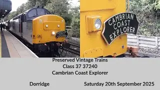 Vintage Trains Class 37 37240 at Dorridge | Saturday 20th September 2025