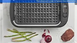 VonShef Smokeless Grill Indoor Electric   Portable And Compact for IndoorOutdoor Use 1200W