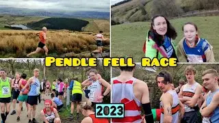 Pendle Hill fell race 2023 - some junior and adults races, Lancashire fell championship