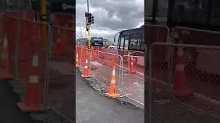 Red light running bus at Panmure station JAF122
