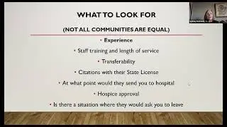 Education Webinar: Presented by Sydney Kennedy, Senior Living Advisor
