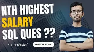 Most Asked SQL Interview Question: Nth Highest Salary | Leetcode Solution Explained|| Udit Soni