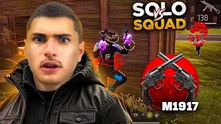 SÓ POSSO USAR PISTOLA NESSE DESAFIO NO SOLO VS SQUAD!! FREE FIRE MOBILE